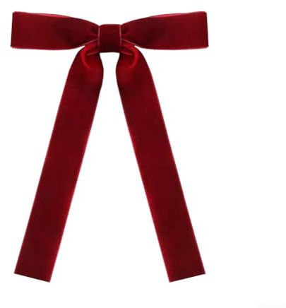 DAZZLEEX Lot de 36 nœuds en velours pour arbres de Noël avec attaches torsadées dorées pour couronnes, cadeaux, nœuds en velours rouge pour décoration de sapin de Noël (bordeaux)