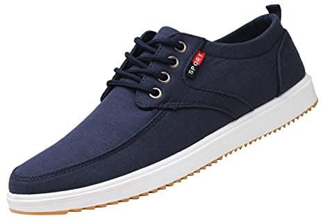 Zapatillas de lona para hombre, color negro, zapatos de tela baja, transpirables, con plataforma, antideslizantes, de viaje, de tela, con cordones, clásicos, informales, minimalistas