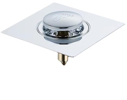 Pumixiy Stainless Steel Bathroom Sink Drain Stopper with Dual-Mode Drainage and Anti-Clogging Hair Strainer, Floor Drain Filter Cap