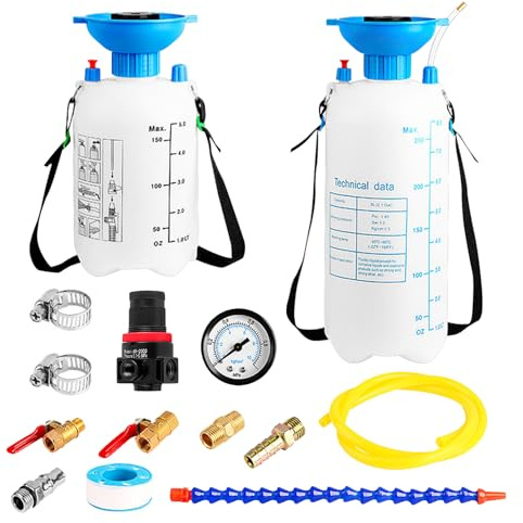 Estrattore e distributore di liquidi ATF - Pompa pneumatica di trasferimento del fluido | Utensile manuale a 2 vie con adattatori per e trasmissione, ricarica conveniente dei cambiamenti, G