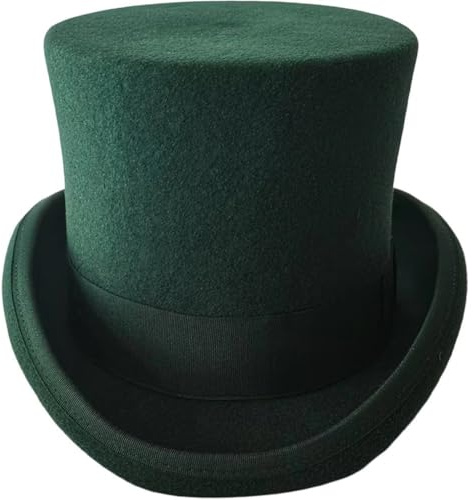HiyyFloy Chapeau Haut-de-Forme en Feutre pour, Chapeau De Magicien, Chapeau De Spectacle, Chapeau De Fête, Chapeau De Déguisement, Chapeau De Gentleman Victorien