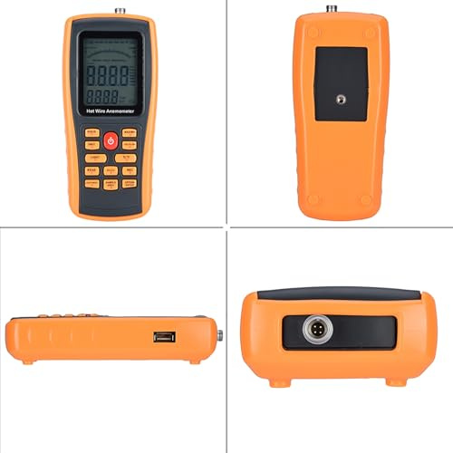 Spacnana Anémomètre LCD, Fil Chaud Numérique, Compteur de Vitesse du Vent avec Stockage de Données et Rétroéclairage pour les Activités de Tir et de Vol en Extérieur