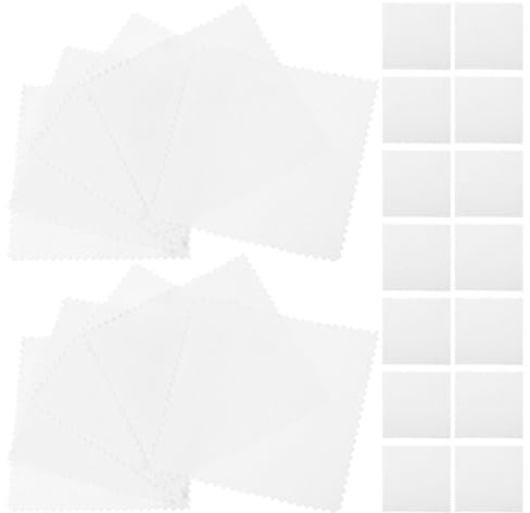 Didiseaon Paños para Limpiar Joyas de Plata, 100 Unidades de Gamuza de Color Claro 8x8 Cm, Herramienta para Pulir y Eliminar Oxidación, Adecuado para Limpieza y Cuidado de Joyería