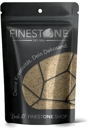 FinestOne® Premium Sand Gelb Glitzernd – Glimmerreicher Deko-Sand natur für DIY, Basteln, Resin & Jesmonite, Körnung 0,1–0,6 mm, Made in Germany ohne Zusätze – 1 kg