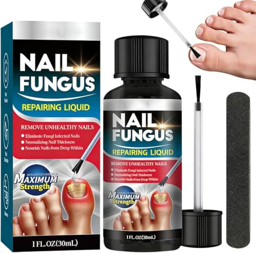 Extra Strong Fungal Nail Treatment for Toenails & Fingernails Strong for Toenails Fingernails Formula Antifungal, Repair Renew Thick, Damaged Nails, Strengthen Fix to Restore Healthys, 30 ml, 1