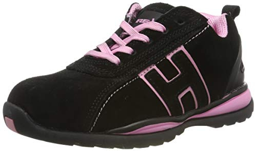 REIS BRARGENTINA Scarpe Antinfortunistiche | Scarpe da Lavoro Donna | Scarpe Antinfortunistiche | Punta in Acciaio | EN ISO 20345 e EN20344 | Pelle e Gomma Eva | Nero e Rosa | 36 Misure