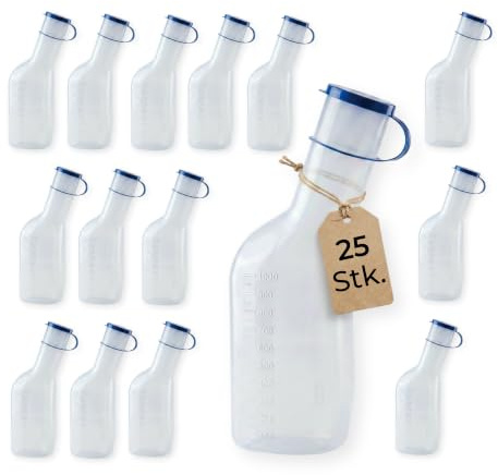 Medi-Inn Urinflasche PP für Männer milchig 1 Liter Fassungsvermögen autoklavierbar (25 Stück)