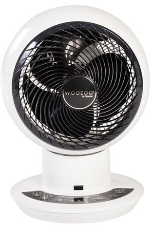 Iris Ohyama Woozoo, 54㎡, Ventilator, Weiß, 10 Geschwindigkeiten, Fernsteuerung, Oszillierend, leise, Table Fan, Tischventilator, Lüfter, Bodenventilator, Standventilator, Portable, DC Jet, PCF-SDC18T