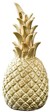 Stecto Deko Ananas Gold, Nordic Modern Resin Ananas Ornamente, Dekorative Figur für Geburtstagsfeier, Fenster, Desktop, Home, S/M/L
