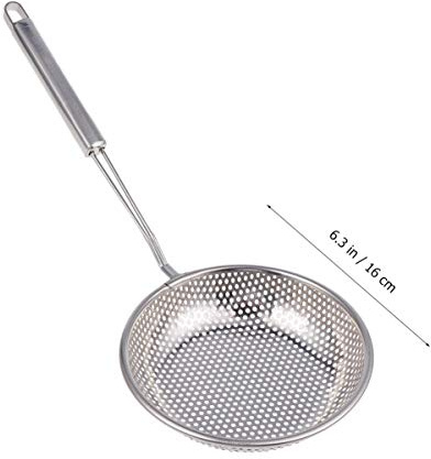 Cabilock Écumoire Acier Inoxydable Cuillère à Passoire Louche De Service Ustensile De Cuisine Pour Filtration Huile Passoire à Fondue