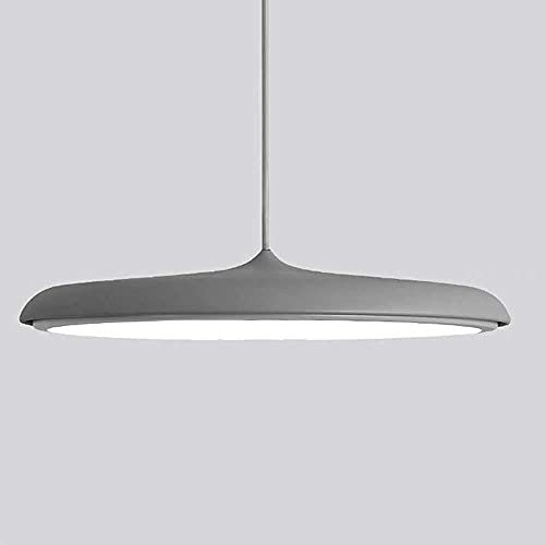 ZHRENXN Candelabro redondo moderno y simple, lámpara colgante LED con atenuación de tres colores, luz colgante empotrada en forma de platillo volante de colores, accesorios de iluminación para restaur