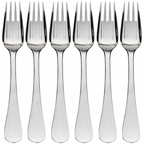 Tenedores Arroceros de Acero Inoxidable - Juego de Cubiertos - Vajilla para Paella - Cubiertos Marisco - Cubiertos Pescado - 20 cm (6)