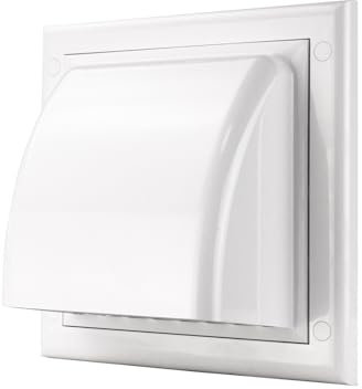 Ventilation Grille Weather Protection Cover Exhaust Hood Ventilation Pipe ABS Diameter 80-160 MKK Diameter 125 mm White