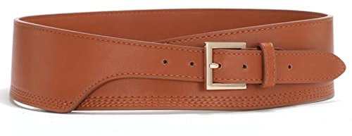 Leder Gold Quadratische Dornschließe Kummerbund Gürtel für Frauen Korsett Kummerbund Damen Breite Weiche Bund