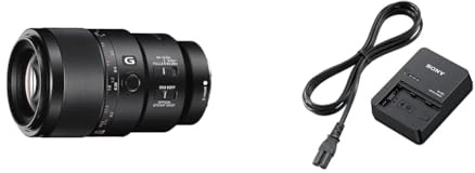 Sony FE 90 f/2.8 G | Vollformat, Medium-Tele-/Makro-Objektiv (SEL90M28G) & BC-QZ1 (Schnellladegerät für NP-FZ100 Akkus)