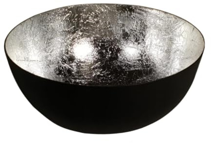 Windlicht - Tulikuppi - Schale für Kerzensand - Teelicht-, Kerzenhalter aus Metall Ø 10 cm (Silber)