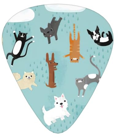 12-teiliges Plektrum-Set für Ukulele, Bass, elektrische und akustische Gitarre, ideal für Gitarren und Spieler, Katzen und Hunde