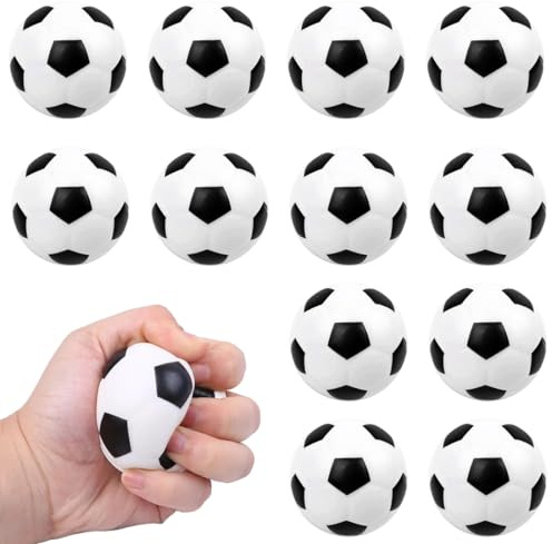 12 Pièces Mini Balles Foot, Ballon Foot Mousse Souple, Mini Ballons de Table, Balle de Babyfoot pour Enfants et Adultes Fête de Football, Jouet Ballons Mousse Gonflables