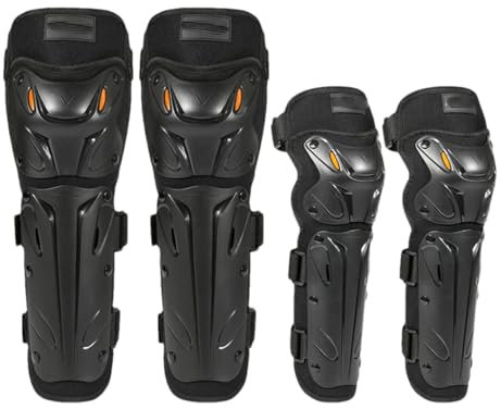 Motorrad MTB Knie- und Ellbogenschützer, Motocros-Knieschoner, Moto-Schutz, Reiten, Nacht, Reflexionsschutz, Ellenbogenschutz, Knie- und Ellenbogenschützer, Größe M