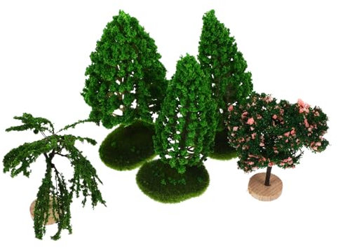 STOBOK 5pièces Décoration De Table Arbre Miniature Figurine d Arbre Plante Décorative Mini Figurine d Aménagement Paysager Accessoire De Jardin Réaliste