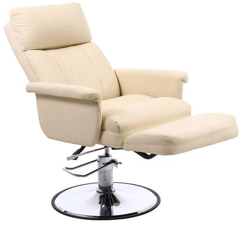 Friseurstuhl Barsessel Loungesessel, Höhenverstellbare Friseurstühle Barber Stuhl 360° Drehbar Frisörstuhl mit Armlehne und Rücklehne,001