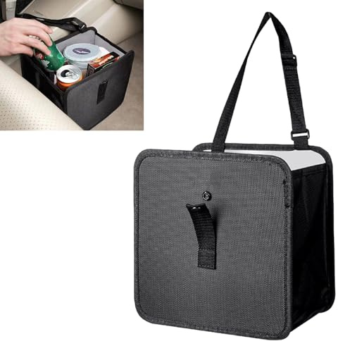 VBGURR 1 poubelle étanche pour voiture - Mini poubelle de voiture universelle - Gadgets d'intérieur - Noir