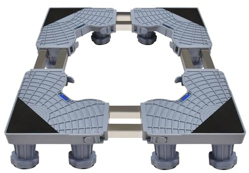 Waschmaschinen Untergestell 2-barrel mit 12 Füßen Verstellbare Rostfreier Waschmaschine Untergestell 45-68cm für Kühlschrank, Waschmaschine, Rockner, Gefrierschrank