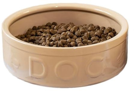 Extra Large Dog Bowl 25cm Stoneware Strong Heavy Food Biscuit Water Feeding Dish