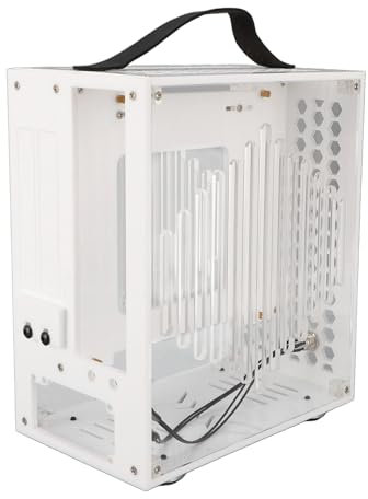 PC ITX Miniatura, Caja de Miniatura en Miniatura Portátil Acrílica Transparente Fácil de Instalar para el Escritorio (Transparente) (Black) (White)