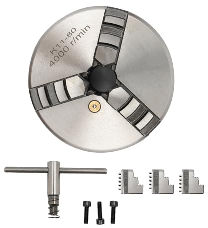 Mandrin à 3 mâchoires de précision 80 mm - Mandrin à trois mors - Mandrin de tour - Tour auto-centrant - Pour tour Chuck
