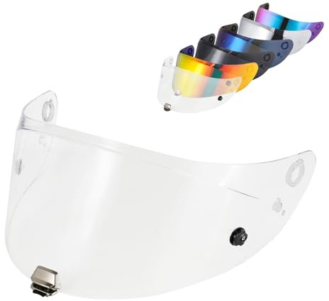 MXJ Gear Visiera Casco Moto per HJ-26/RPHA 70/RPHA 11,Visiere per Casco Moto,Sostituzione della Visiera della Lente del Casco del Parabrezza del Motociclo per Il Casco Integrale (Trasparente)