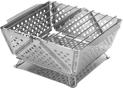 Holzkohlegrill, Camping Edelstahl Raucher - Multi -Zweck -Falten tragbarer Grill Grill zum leichten RahmenTailgatio -Picknick - Anpasset Hinterhöfe Gewerbliche Reise Beach Camping Küche