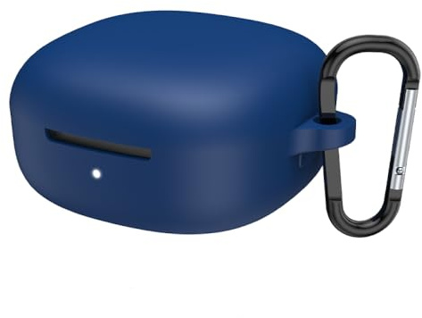 pour SHOKZ OpenDots One Étui Housse,Écouteurs Anti-Rayures Antichoc Housse de Protection Housse en Silicone Souple avec Mousqueton pour SHOKZ Open Dots One (Gris) (Bleu Nuit)