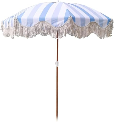 Parasol De Jardin inclinable et portable, à rayures, pour piscine, balcon, terrasse, plage, 200 cm