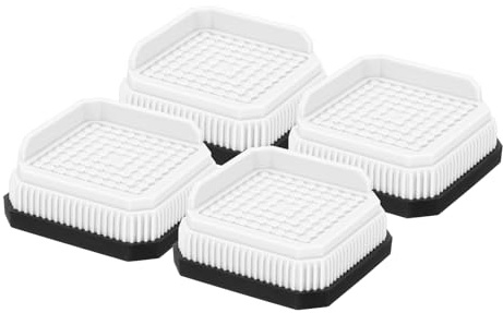 sourcing map Bed Risers, Square Heavy Duty Stackable Lift Block to 1 Inch Plastic Furniture Risers for Desk, Chair, Table, Sofa Legs, Washing Machine, Refrigerator, White