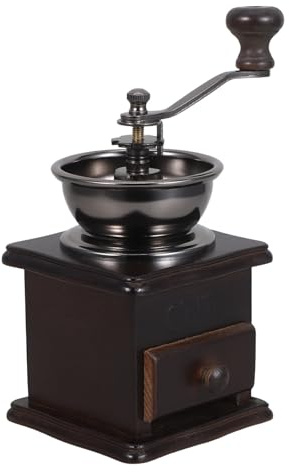 SHOWERORO Molinillo de café manual - Molinillo de café de madera vintage para decoración - Utensilio de cocina para principiantes