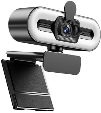 GMBYLBY Personalizzazione Webcam grandangolare con copertura privacy 1080p/2K per conferenze online in classe Webcam con microfono
