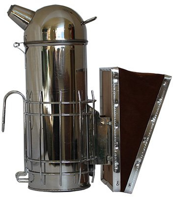 Smoker Classic BIG Rökfläkt av rostfritt stål med äkta läderblåsbälg, innerburk för rök och värmeskydd ..