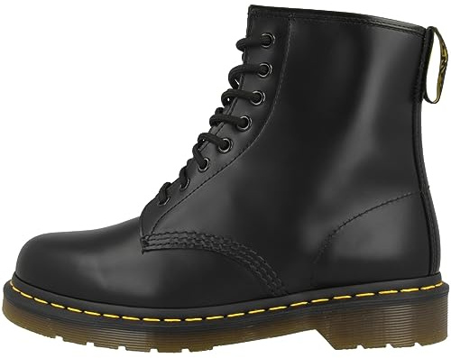 Dr. Martens 1460 8 Eye Boot, Botas de cuero Unisex, Negro (Black Greasy), 45 EU
