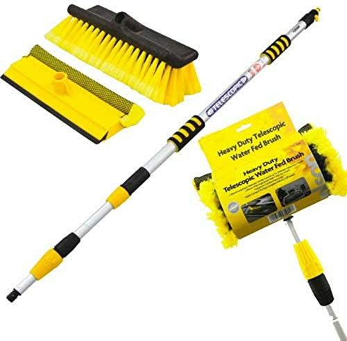 Srendi® 3 Meter / 9 Feet Extending Telescopic Water Fed Home Windows Car Vans BRUSHS Wash Brush Cleaner