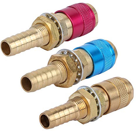 FTVOGUE 3 pezzi M10 TIG Saldatore Adattatore raffreddato ad acqua/gas Connettore rapido Raccordo per tubo flessibile per torcia TIG MIG