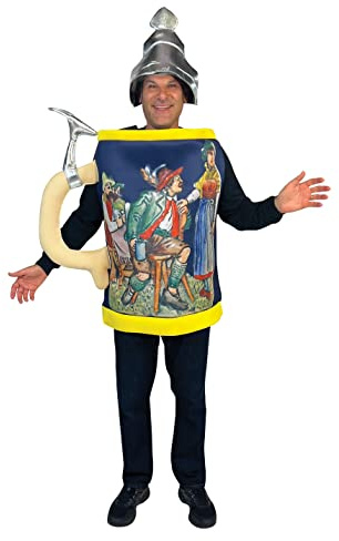 Rasta Imposta Beer Stein Costume Ale Oktoberfest Womens Mens Dress Up Cosplay Party Costumes, Adult One Size