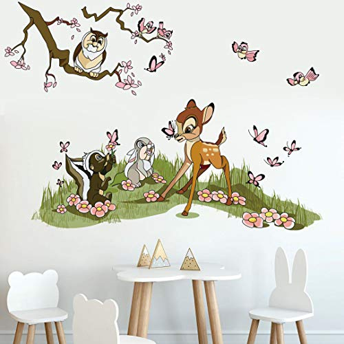 Runtoo Wandtattoo Waldtiere Wandsticker Dschungeltiere Wandaufkleber Kinderzimmer Babyzimmer Mädchen Junge Wanddeko