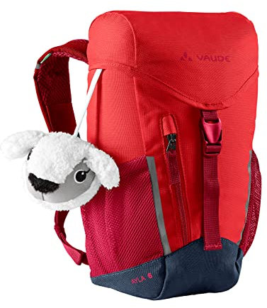 VAUDE Kinderrucksack Ayla für Mädchen & Jungen, komfortabler Wanderrucksack Kinder 6 L in rot, wetterfester Kindergartenrucksack mit innovativem Tragesystem & reflektierenden Elementen