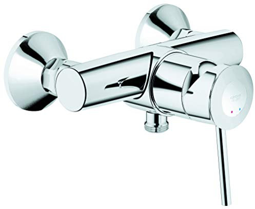 GROHE QuickFix Start Classic, Grifo de ducha monomando (montaje en pared, menor consumo de agua, instalación con QuickSpanner incluída), cromo, 23786000