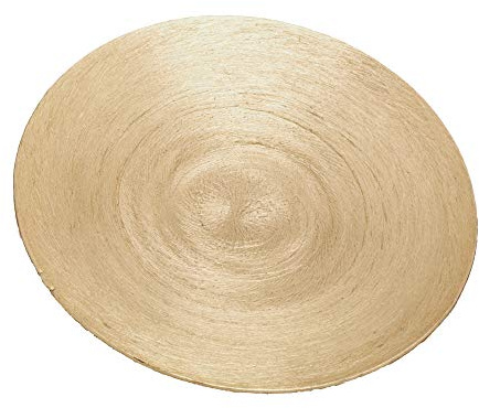 NKlaus 1x Assiette à Bougies Ø 12,5cm Aluminium Or Mat Optique Assiette de décoration Ronde Epaisseur 0,5cm Dessous de Bougie pour Bougies de Table Photophores Résistant au Lave-Vaisselle 2809