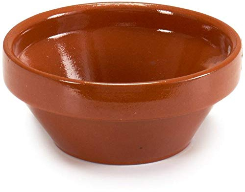 6-tlg. Set Cazuelas Vintage ofenfest - Ø 15 cm - Suppenschale | Mediterrane Tonschalen - Mit hochwertiger Handarbeit veredelt - Schalen für Tapas - Creme Brülèe