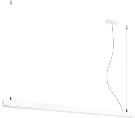 SOLLUX lighting Integrierte lineare LED-Pendelleuchte mit geradem Stab, 145 cm, Weiß 3000 K. Integrierte LED-lineare Pendelleuchte mit geradem Stab, 145 cm, Weiß 3000 K