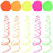 Jinlaili 10 Pz Serpentinas en Espiral, Fluorescente Remolinos Colgantes para Fiestas, Decoraciones Remolino de Papel, Decoraciones Techo Remolino per Fiesta Cumpleaños, Bodas, Navidad, Multicolor