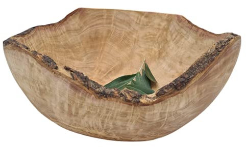 Prosudweb Saladier rond rustique en bois d'olivier 29 cm